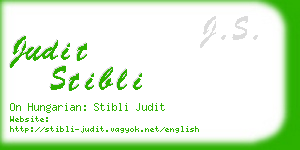 judit stibli business card